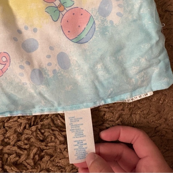 Vintage Baby Morgan TEDDY BEDDY Bear Comforter Quilt Crib Blanket W/ Pillow - Picture 4 of 9